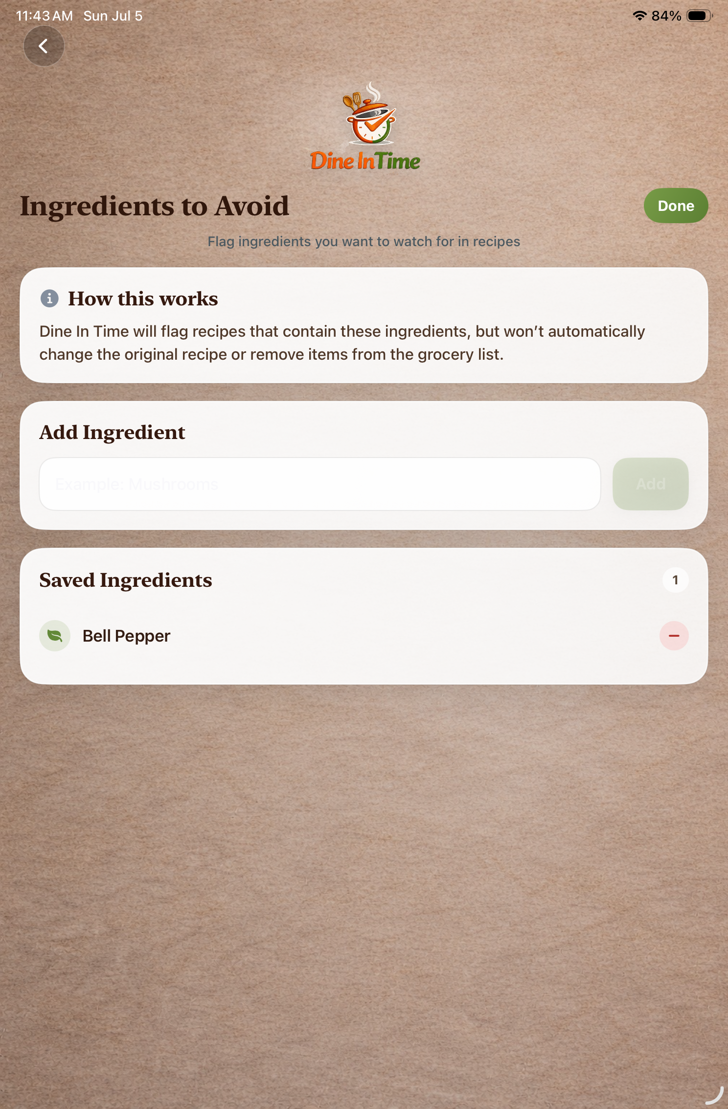 Ingredients to Avoid