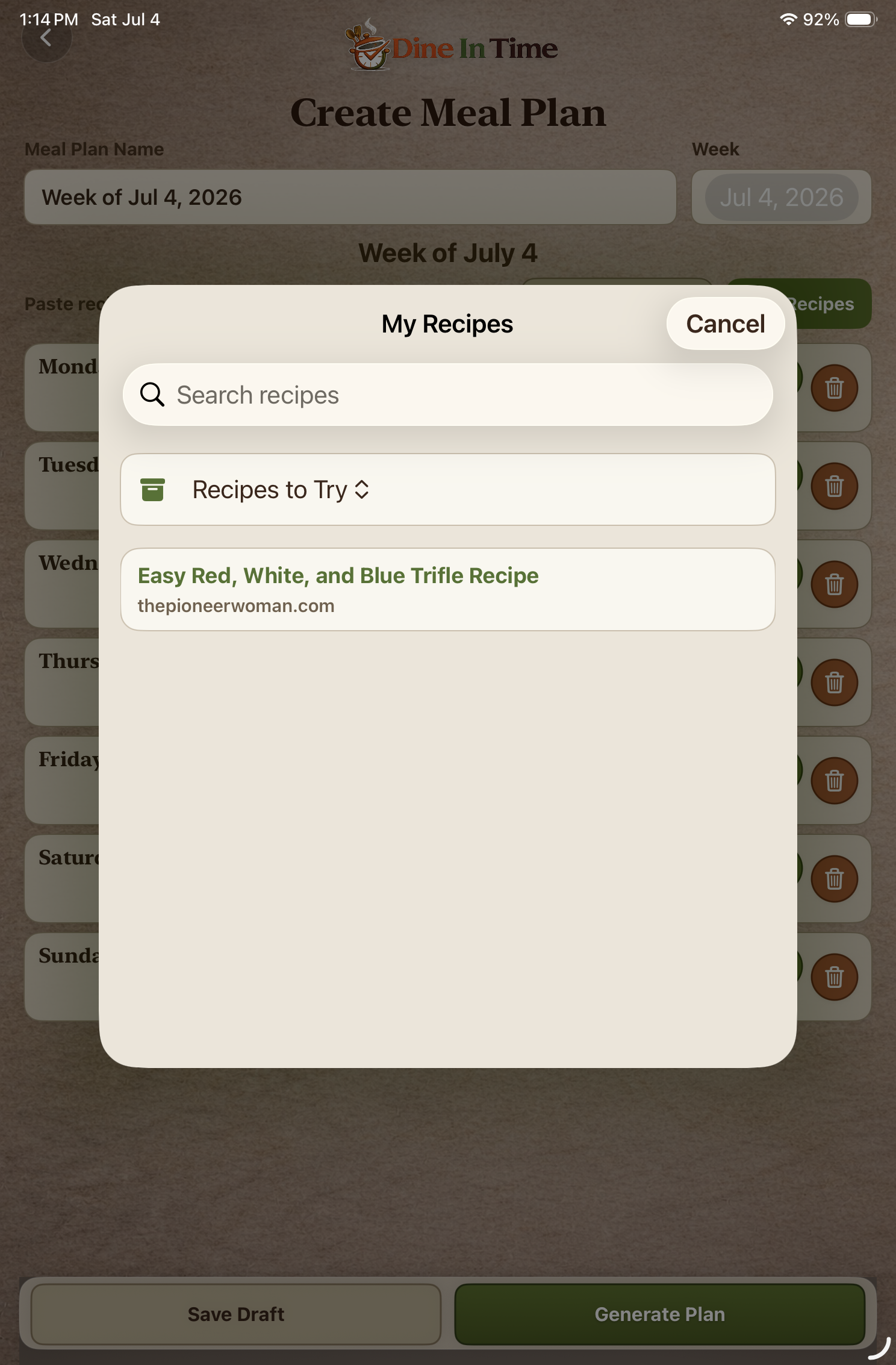 Recipes to Try